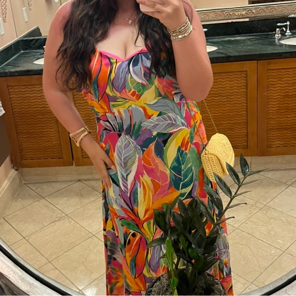 Nicole Miller Tropical Maxi Dress